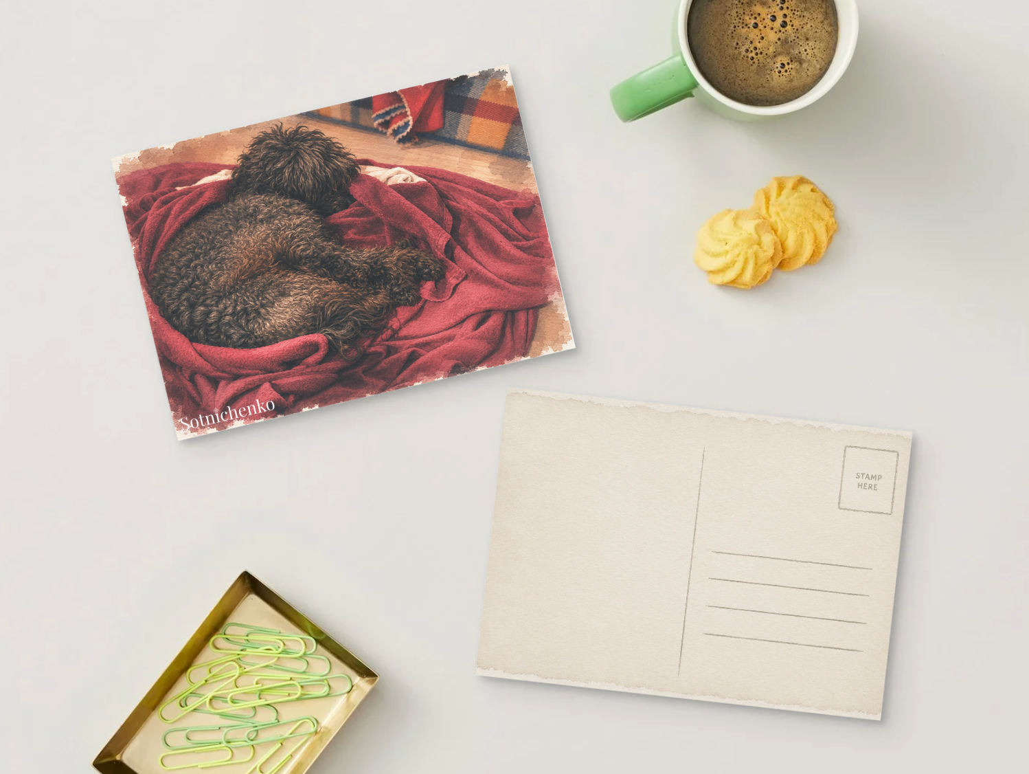 Warm Nest — Vintage Printable Postcard