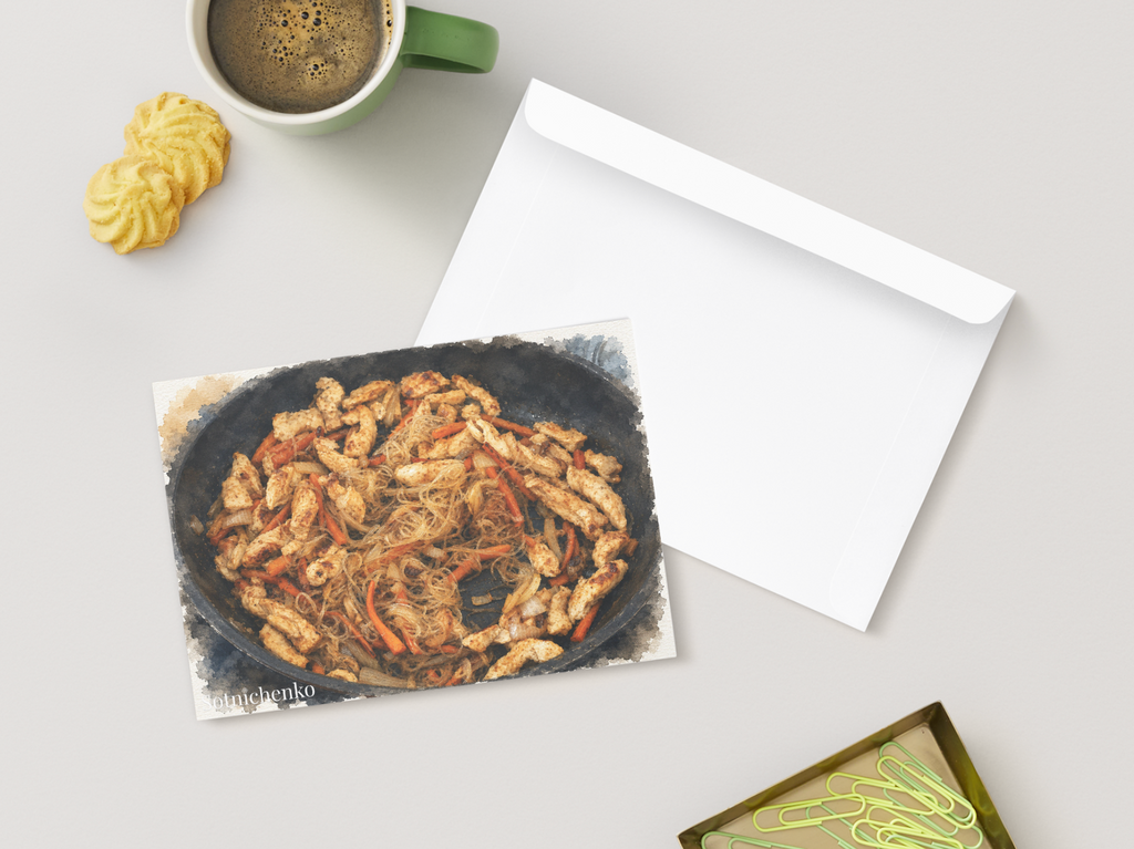 Wok Stories — Cozy Printable Postcard