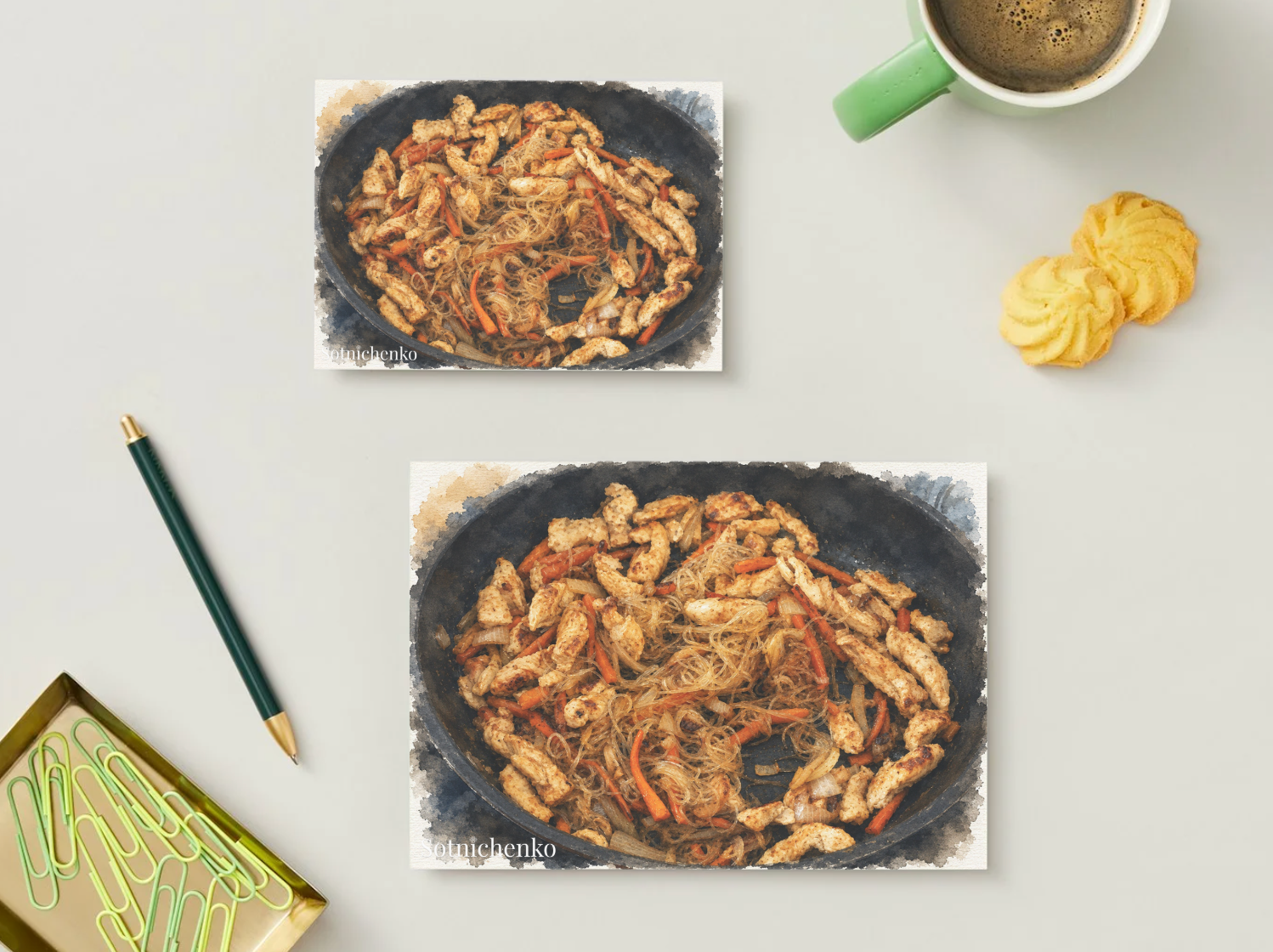 Wok Stories — Cozy Printable Postcard