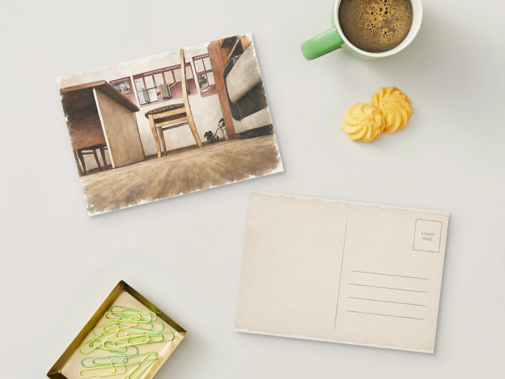 Quiet Corner — Nostalgic Printable Postcard