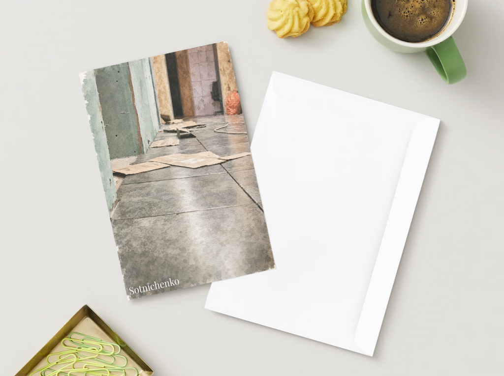 Renovation Silence — Vintage Printable Postcard