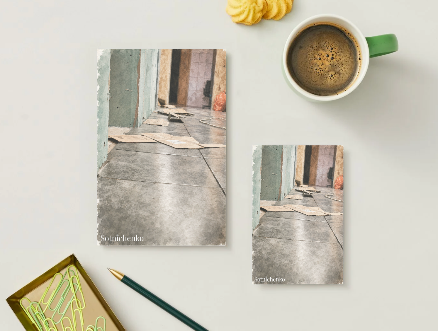 Renovation Silence — Vintage Printable Postcard