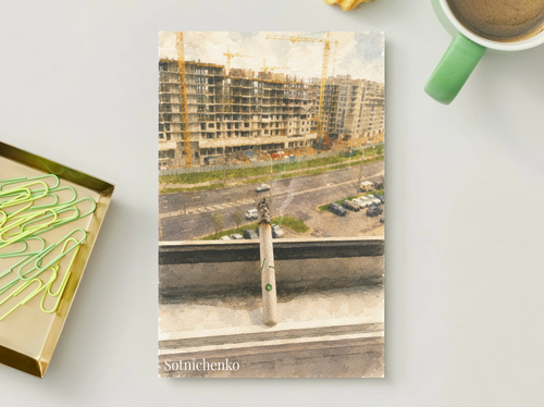 Balcony Break — Urban Printable Postcard