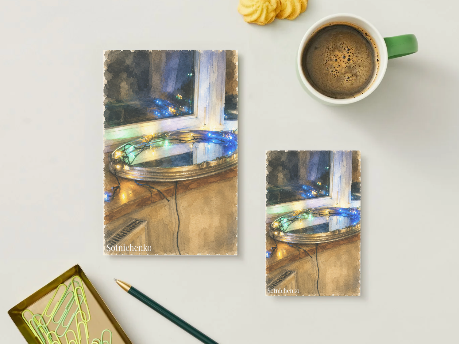 Window Lights — Cozy Printable Postcard
