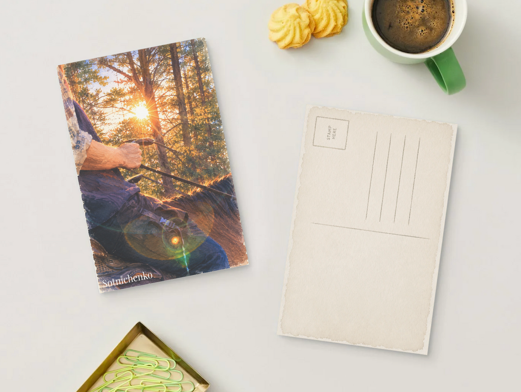 Sunset Trail — Cozy Printable Postcard
