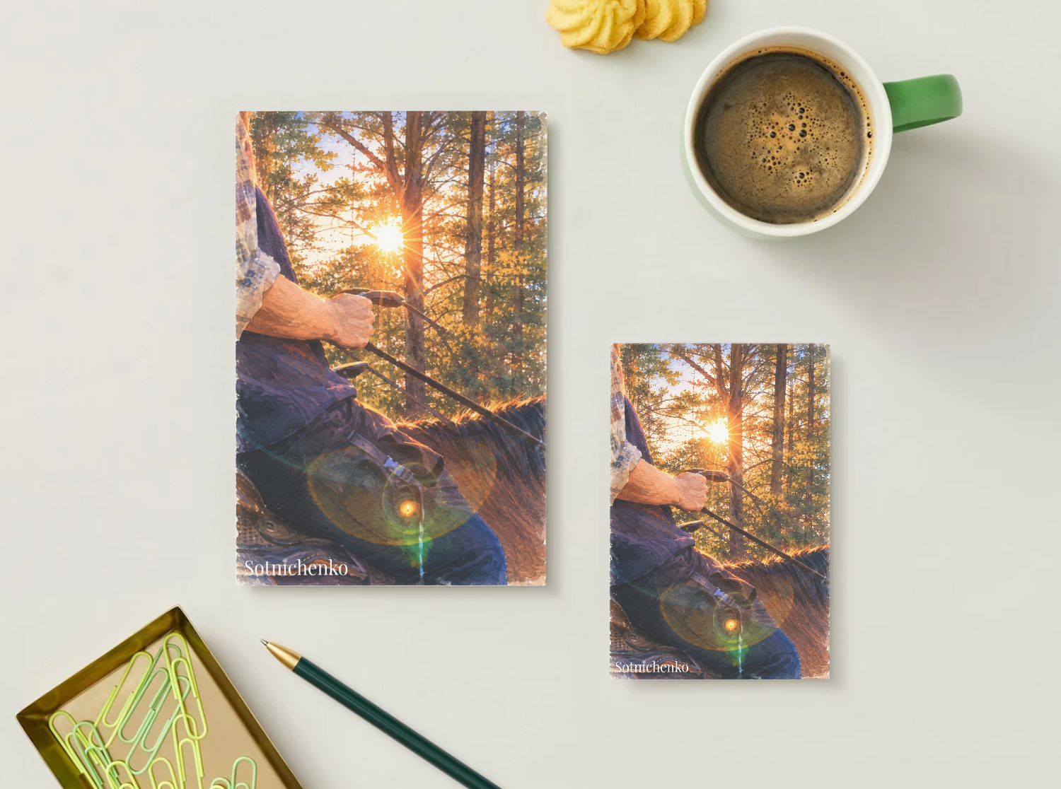 Sunset Trail — Cozy Printable Postcard