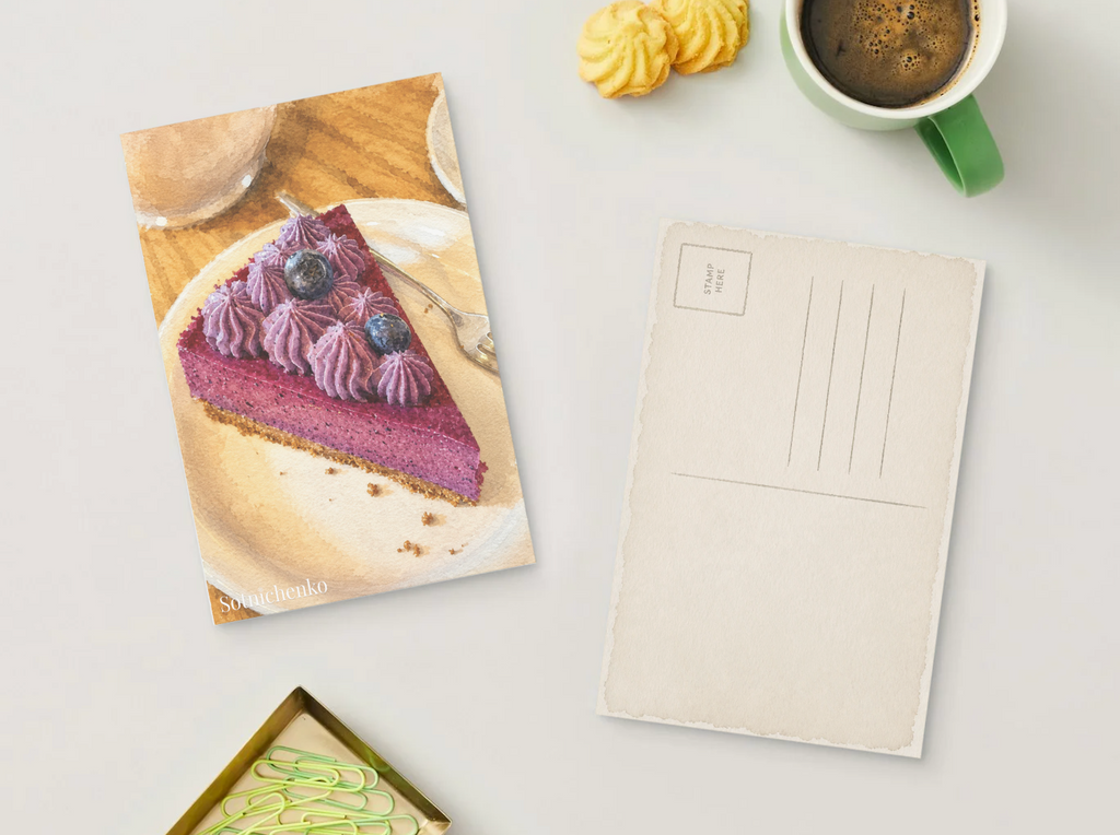 Berry Slice — Cozy Printable Postcard