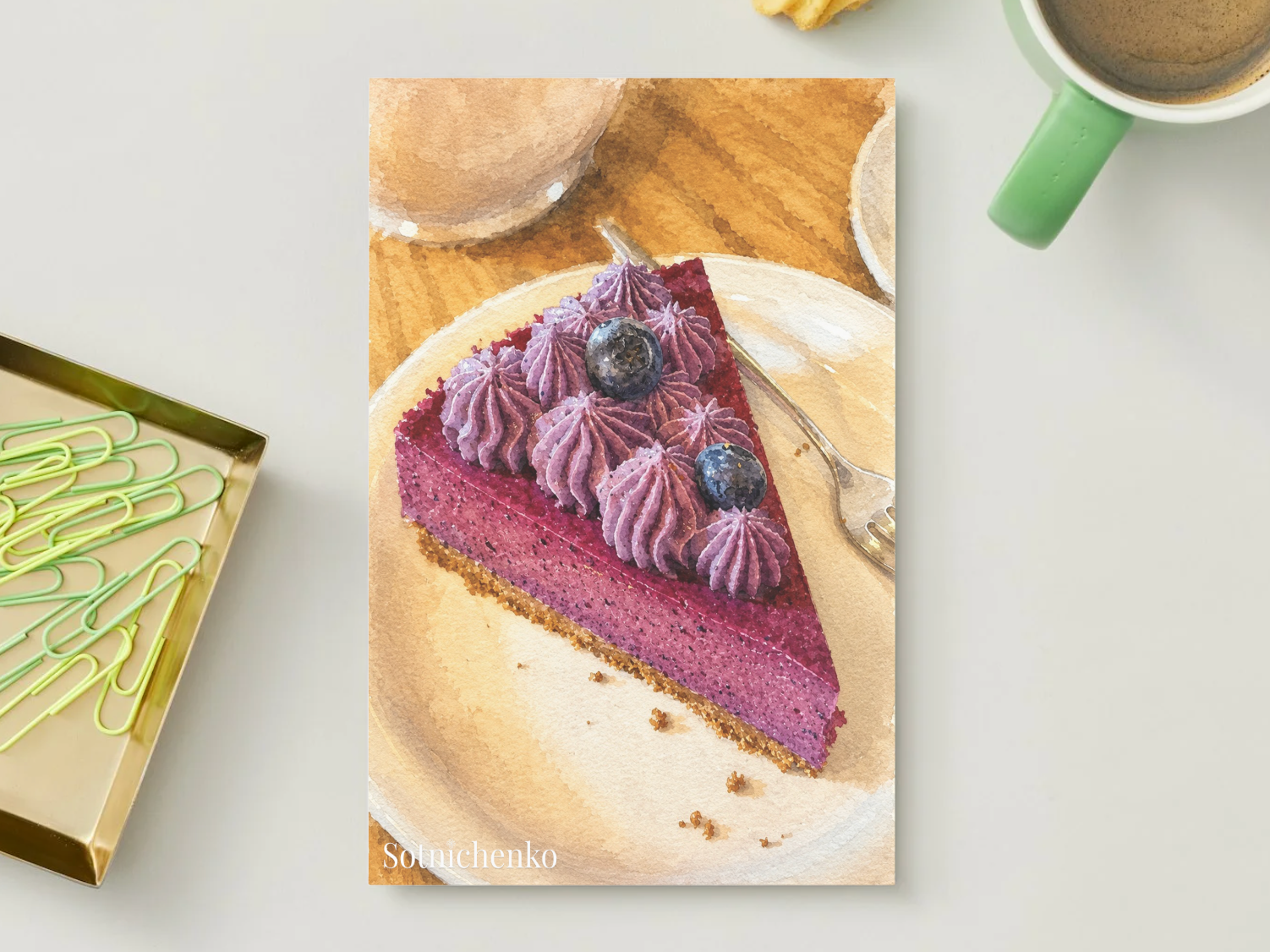 Berry Slice — Cozy Printable Postcard