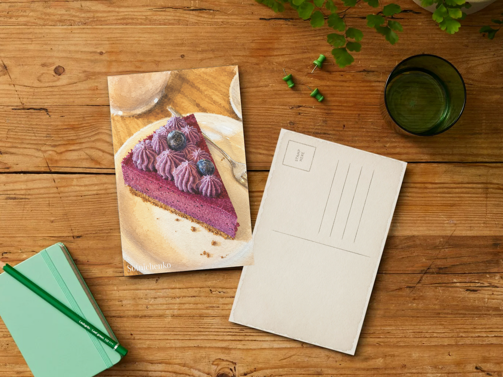 Berry Slice — Cozy Printable Postcard