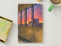 Evening Glass — Urban Printable Postcard