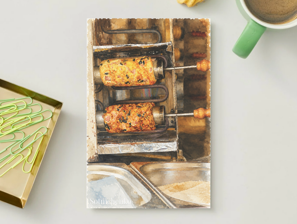 Trdelník Glow — Cozy Printable Postcard