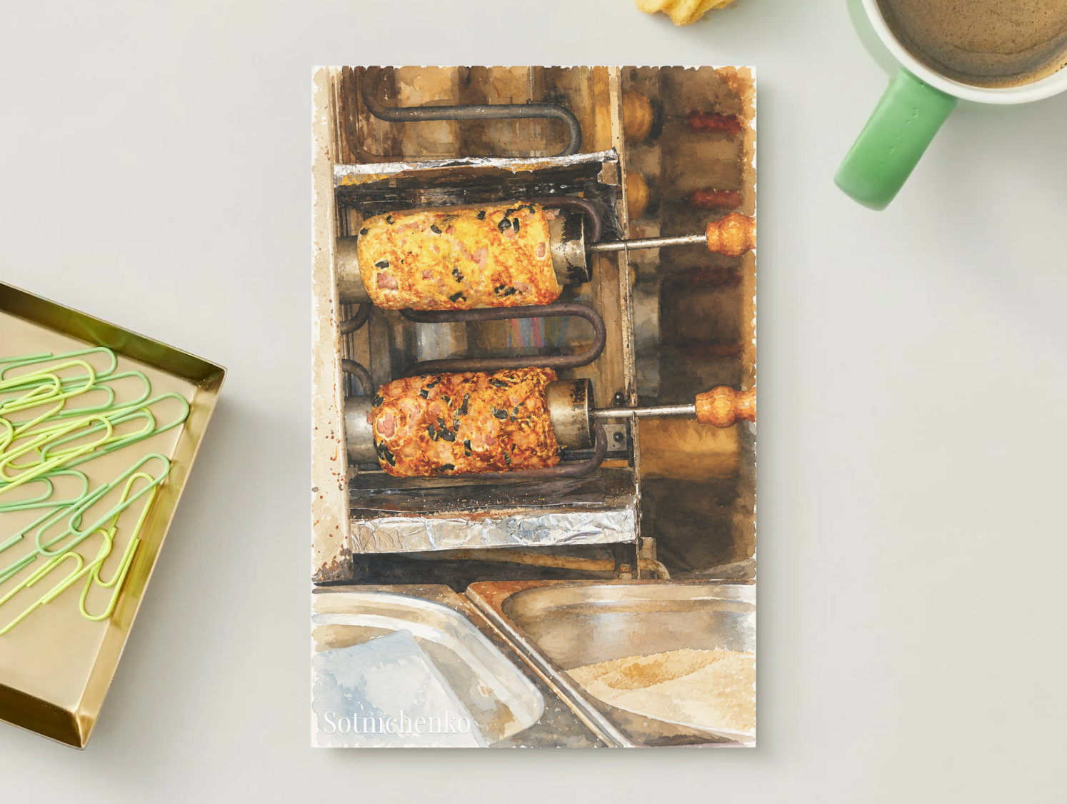 Trdelník Glow — Cozy Printable Postcard