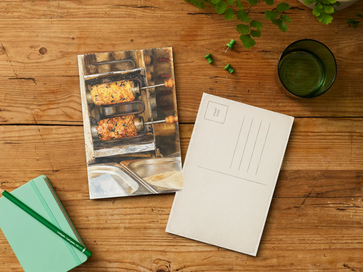 Trdelník Glow — Cozy Printable Postcard