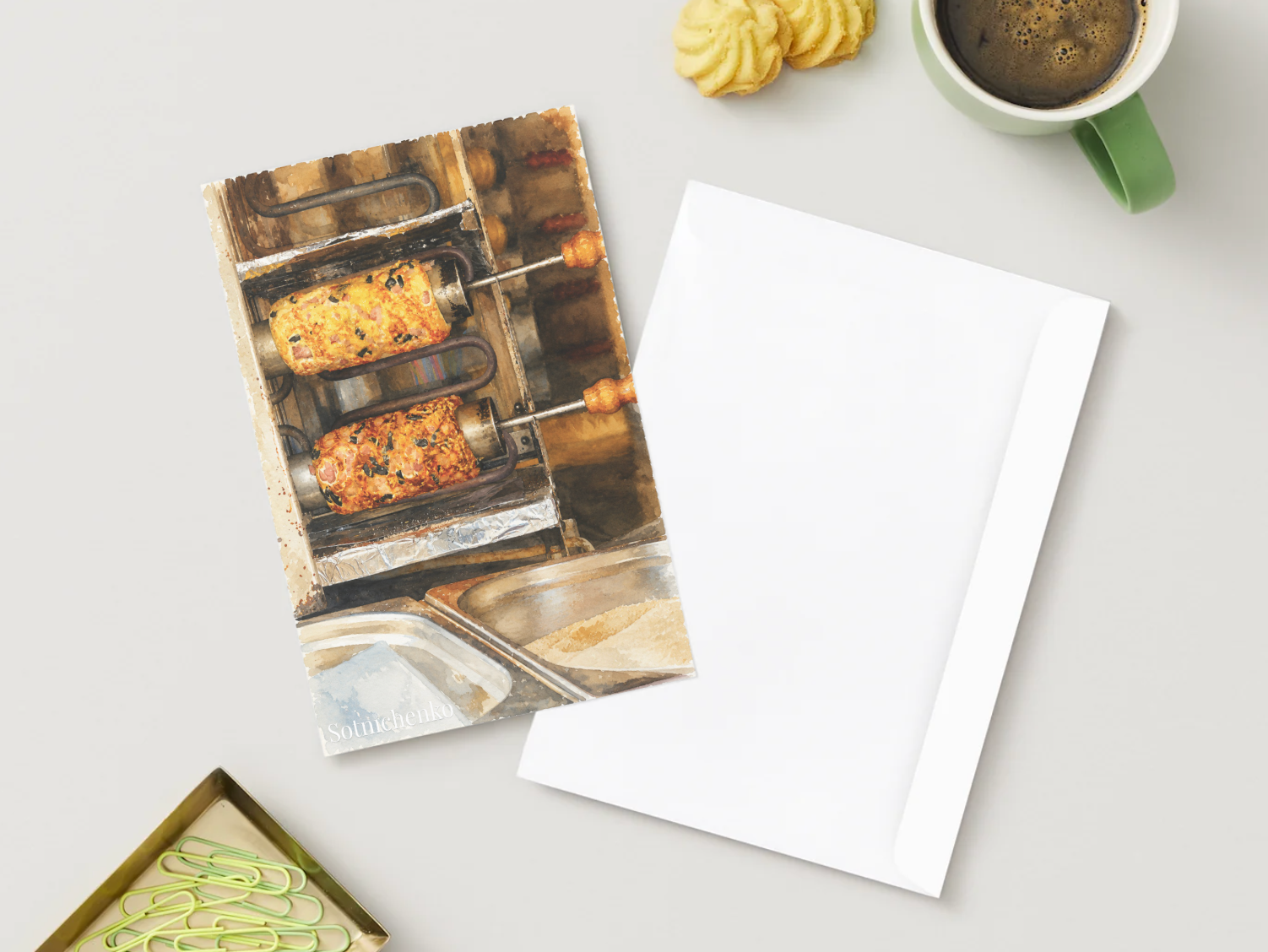 Trdelník Glow — Cozy Printable Postcard