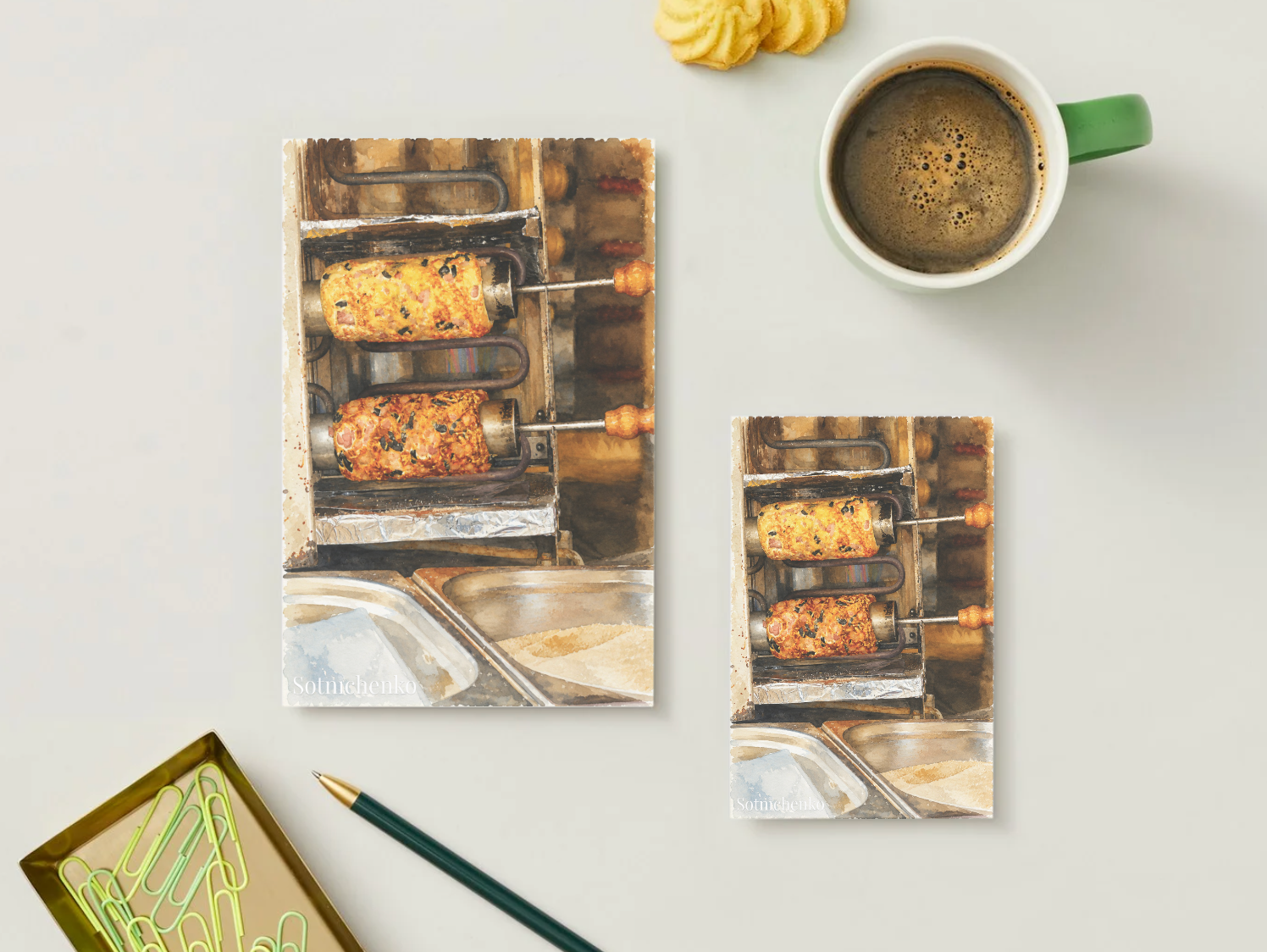 Trdelník Glow — Cozy Printable Postcard