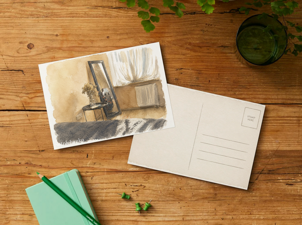 Mirror Corner — Cozy Printable Postcard