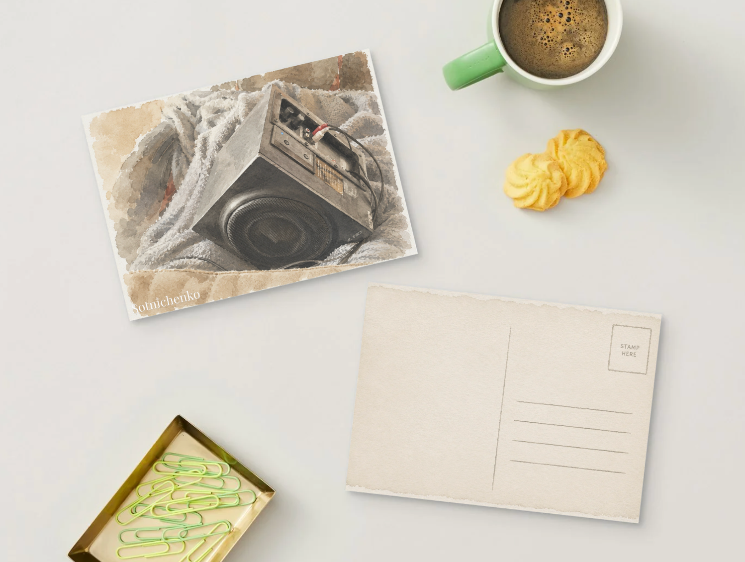 Borrowed Sound — Cozy Printable Postcard