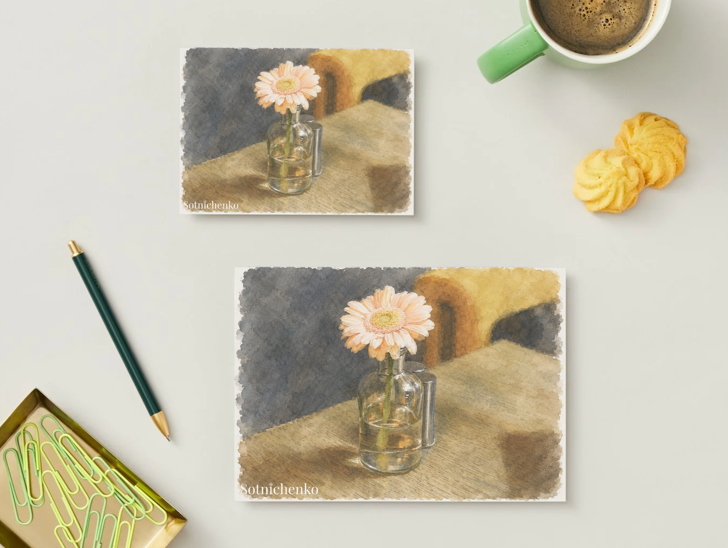 Single Bloom — Cozy Printable Postcard
