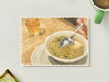 Warm Bowl — Vintage Printable Postcard
