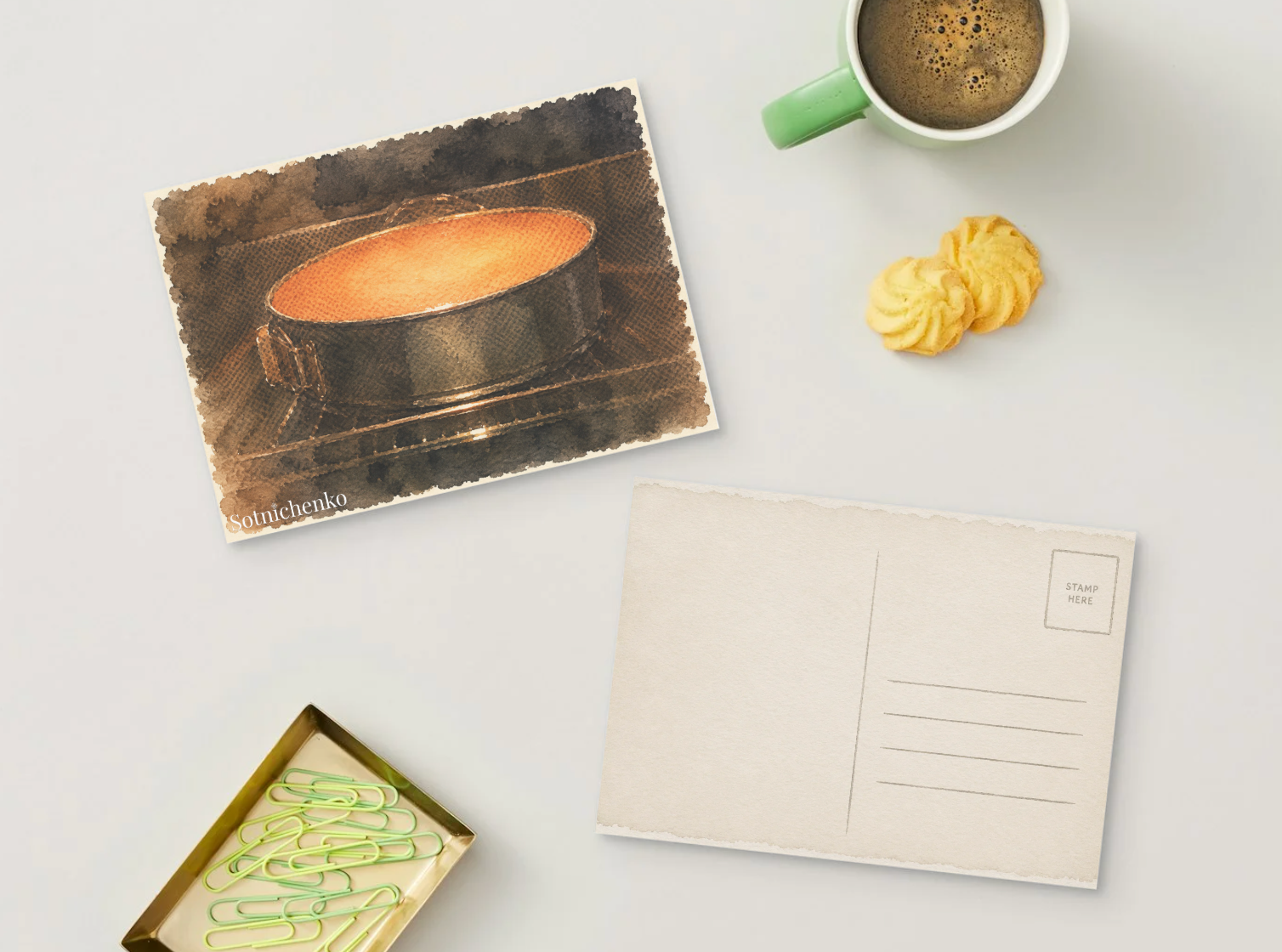 Warm Pot — Cozy Printable Postcard