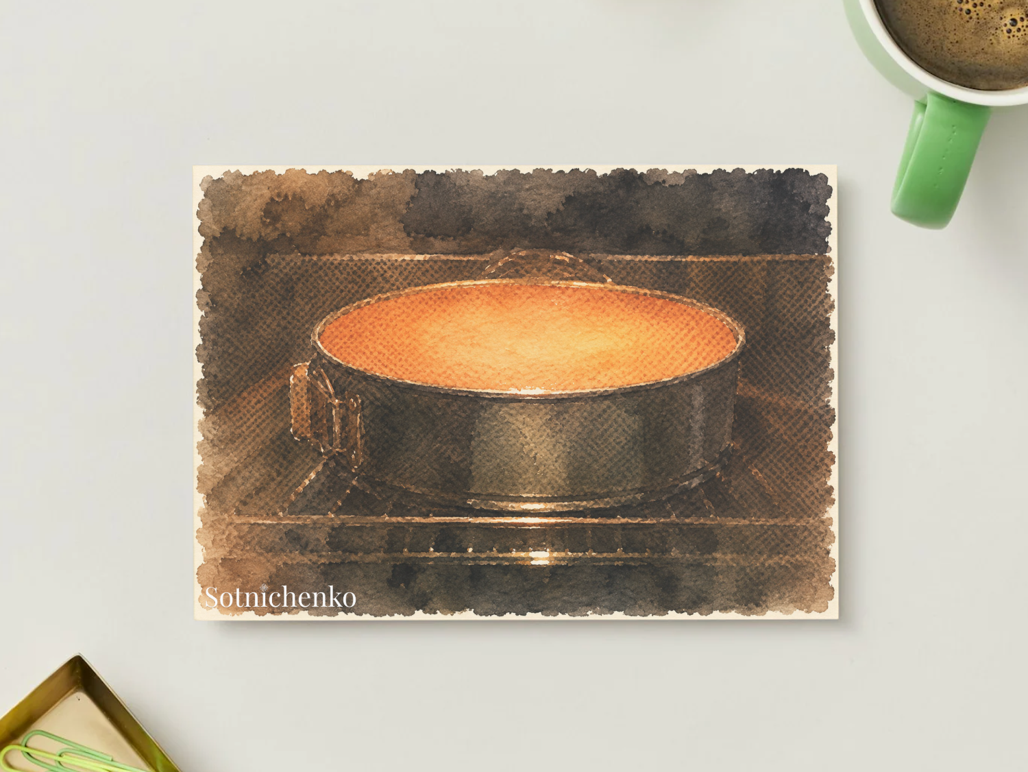 Warm Pot — Cozy Printable Postcard