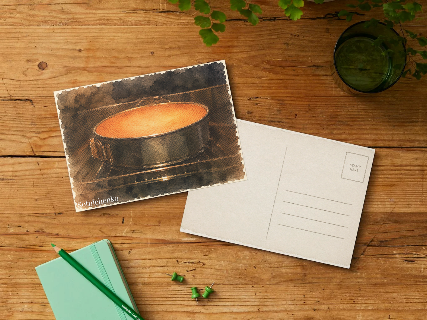 Warm Pot — Cozy Printable Postcard