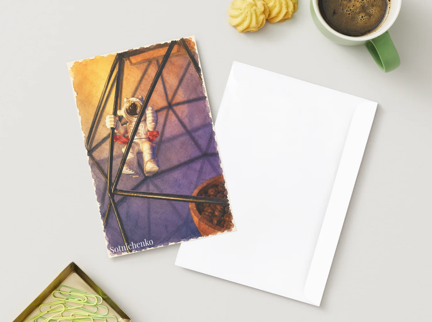 Orbit Dream — Vintage Printable Postcard