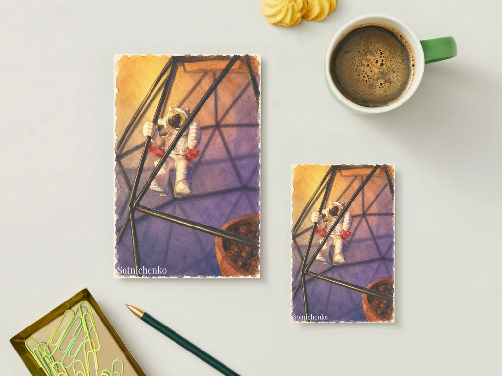 Orbit Dream — Vintage Printable Postcard
