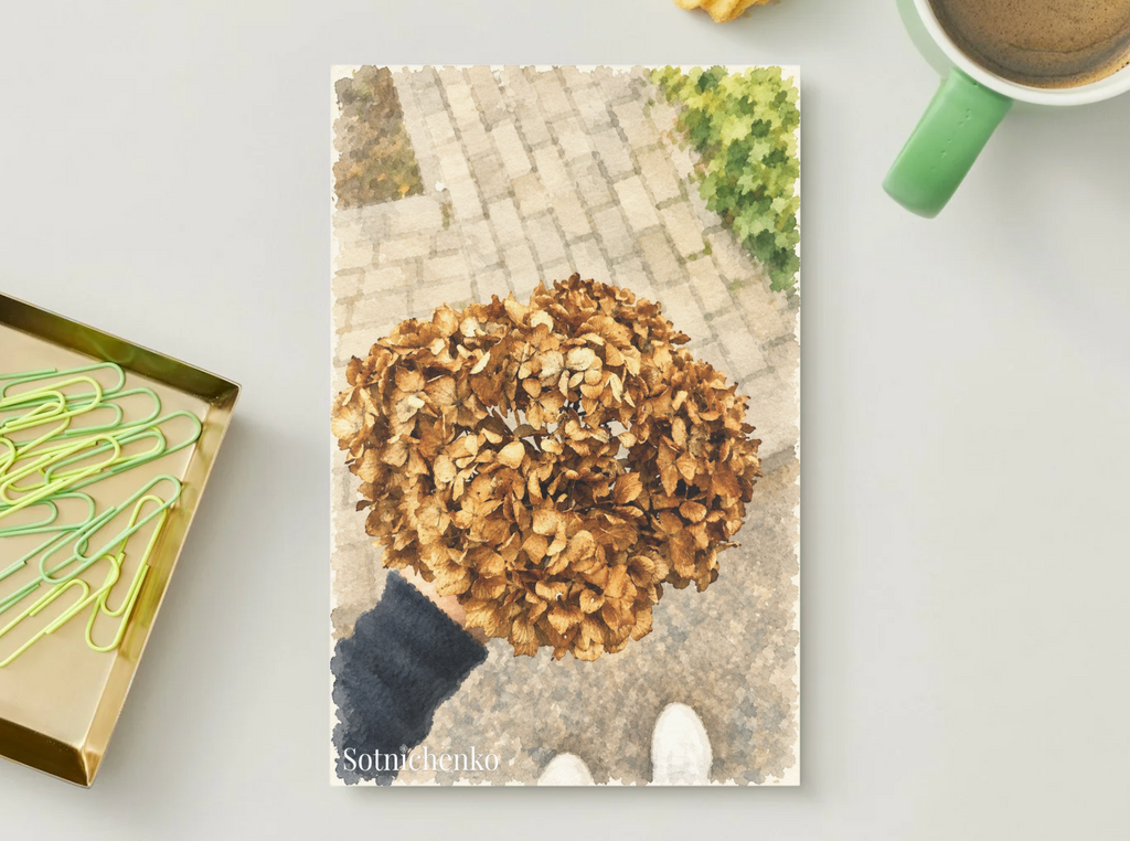 Autumn Bouquet — Vintage Printable Postcard