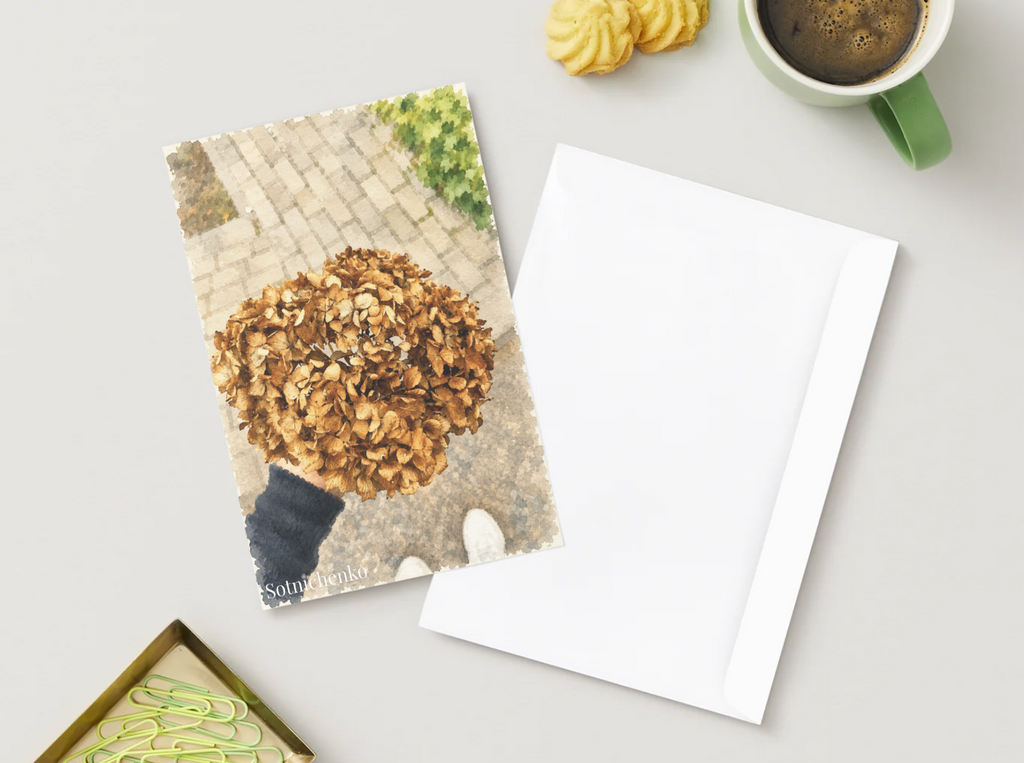Autumn Bouquet — Vintage Printable Postcard