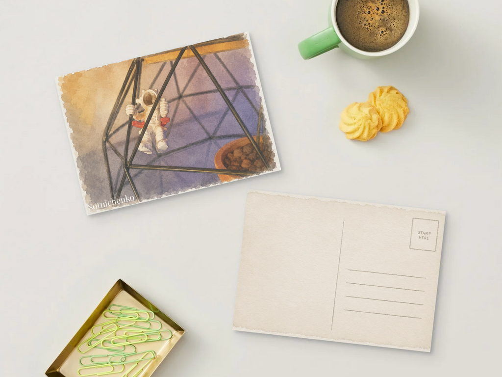 Tethered Dream — Vintage Printable Postcard