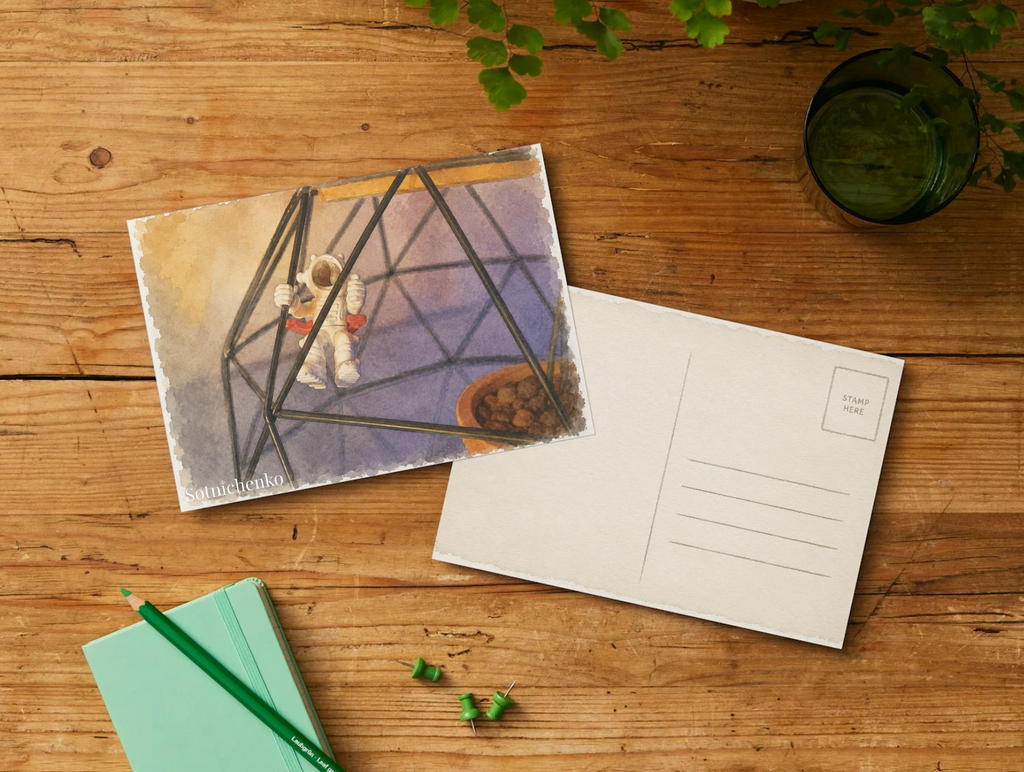 Tethered Dream — Vintage Printable Postcard