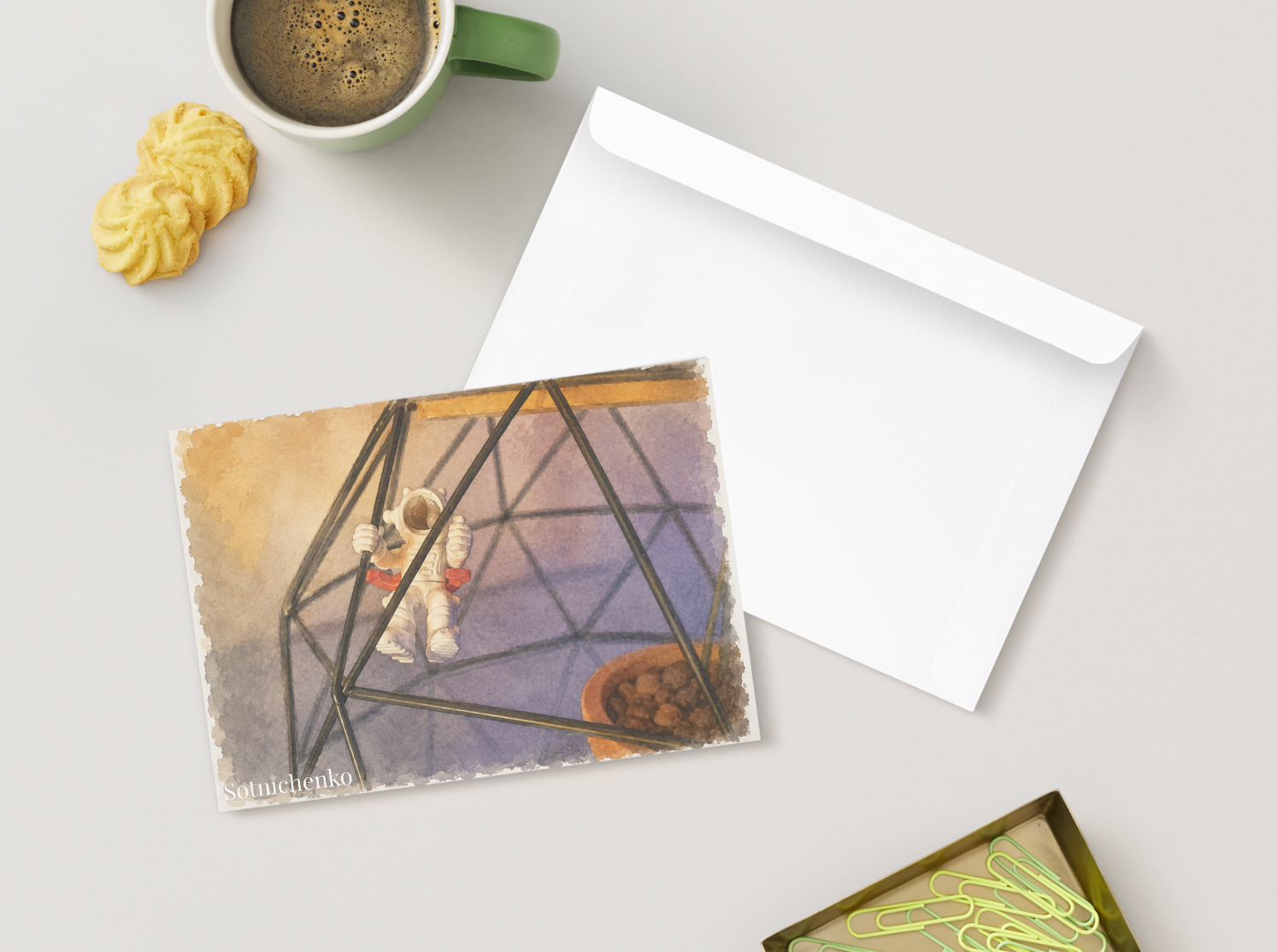 Tethered Dream — Vintage Printable Postcard