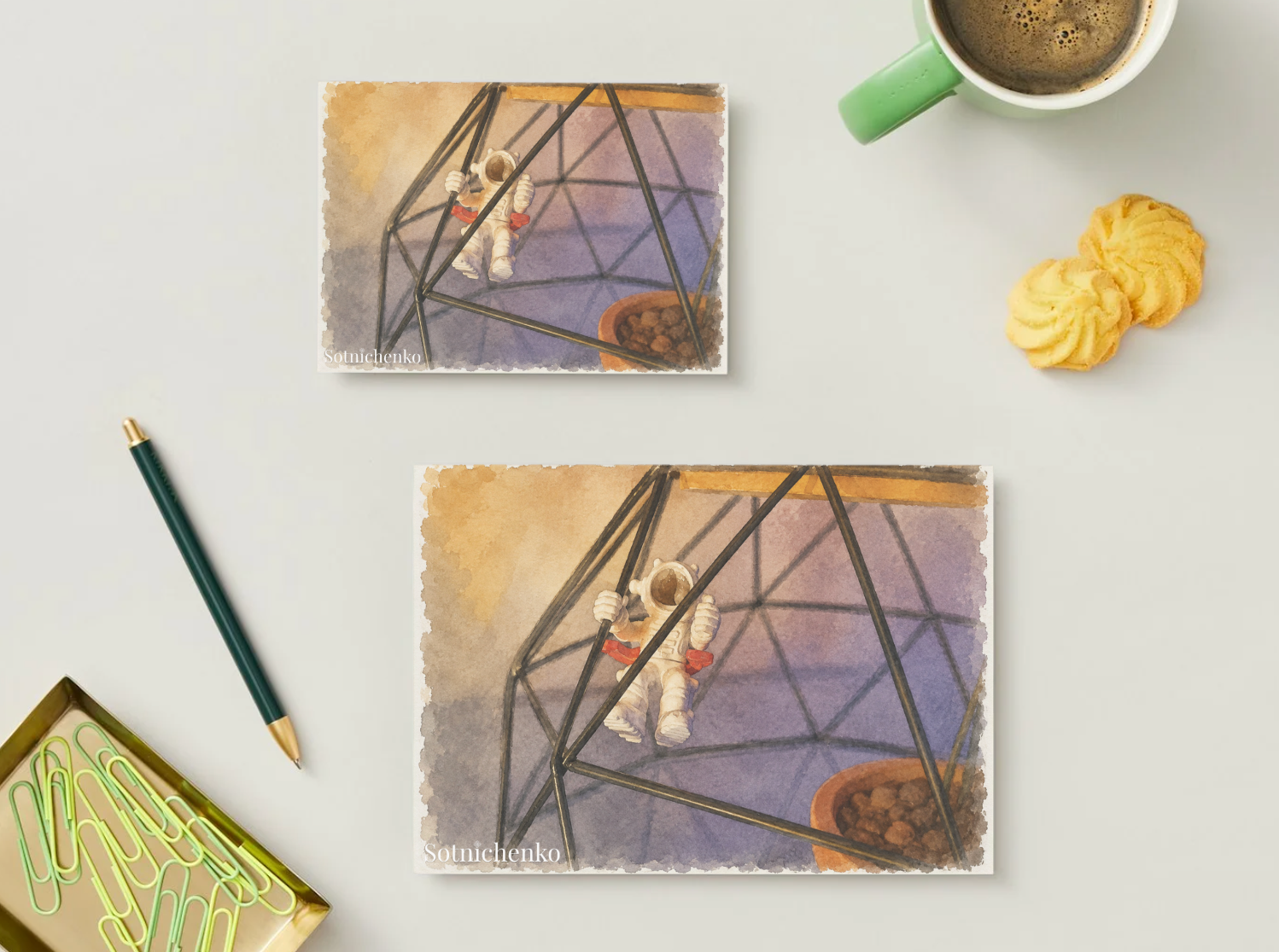 Tethered Dream — Vintage Printable Postcard