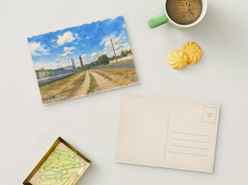 Factory Road — Urban Printable Postcard