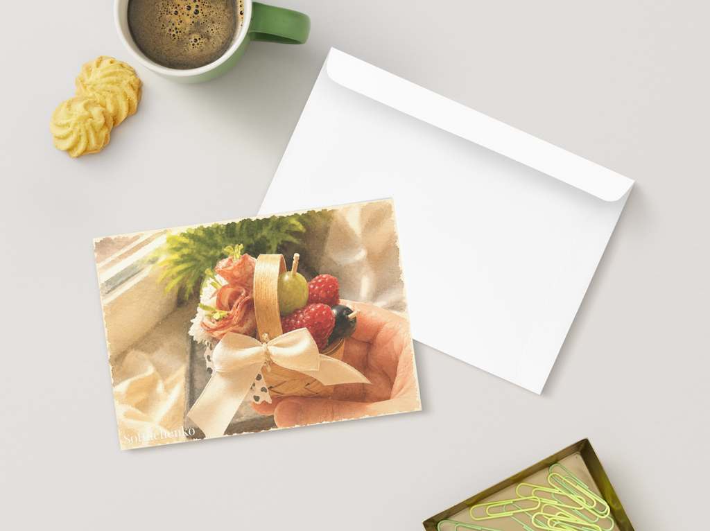 Little Gift — Vintage Printable Postcard