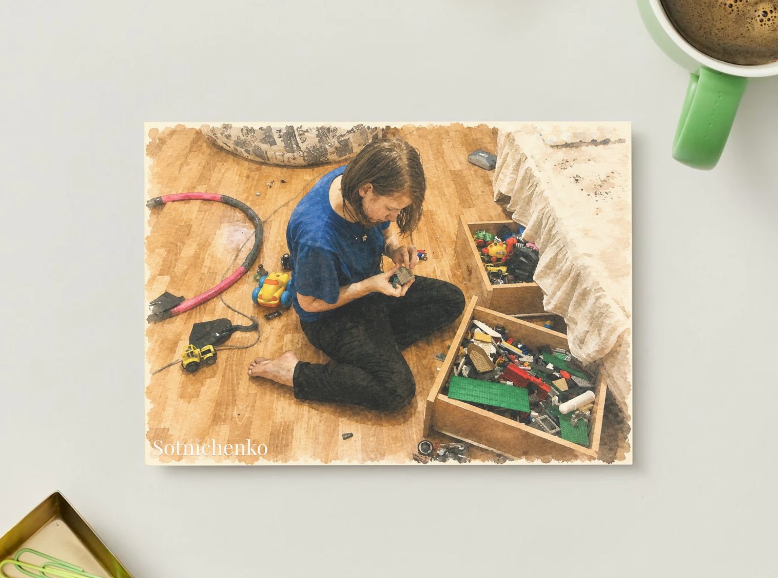 Tiny Repairs — Vintage Printable Postcard