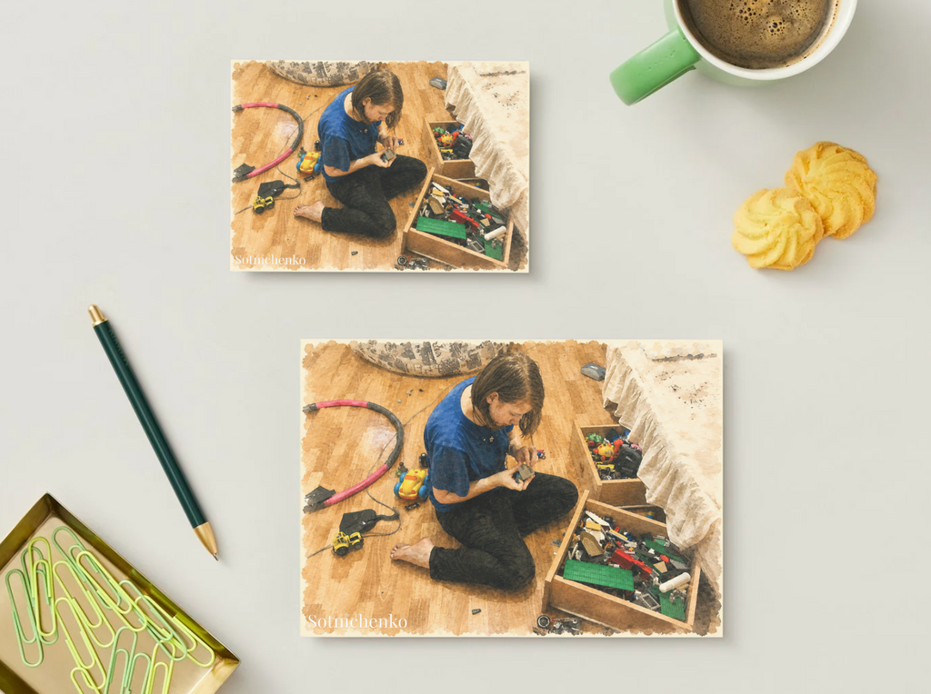 Tiny Repairs — Vintage Printable Postcard
