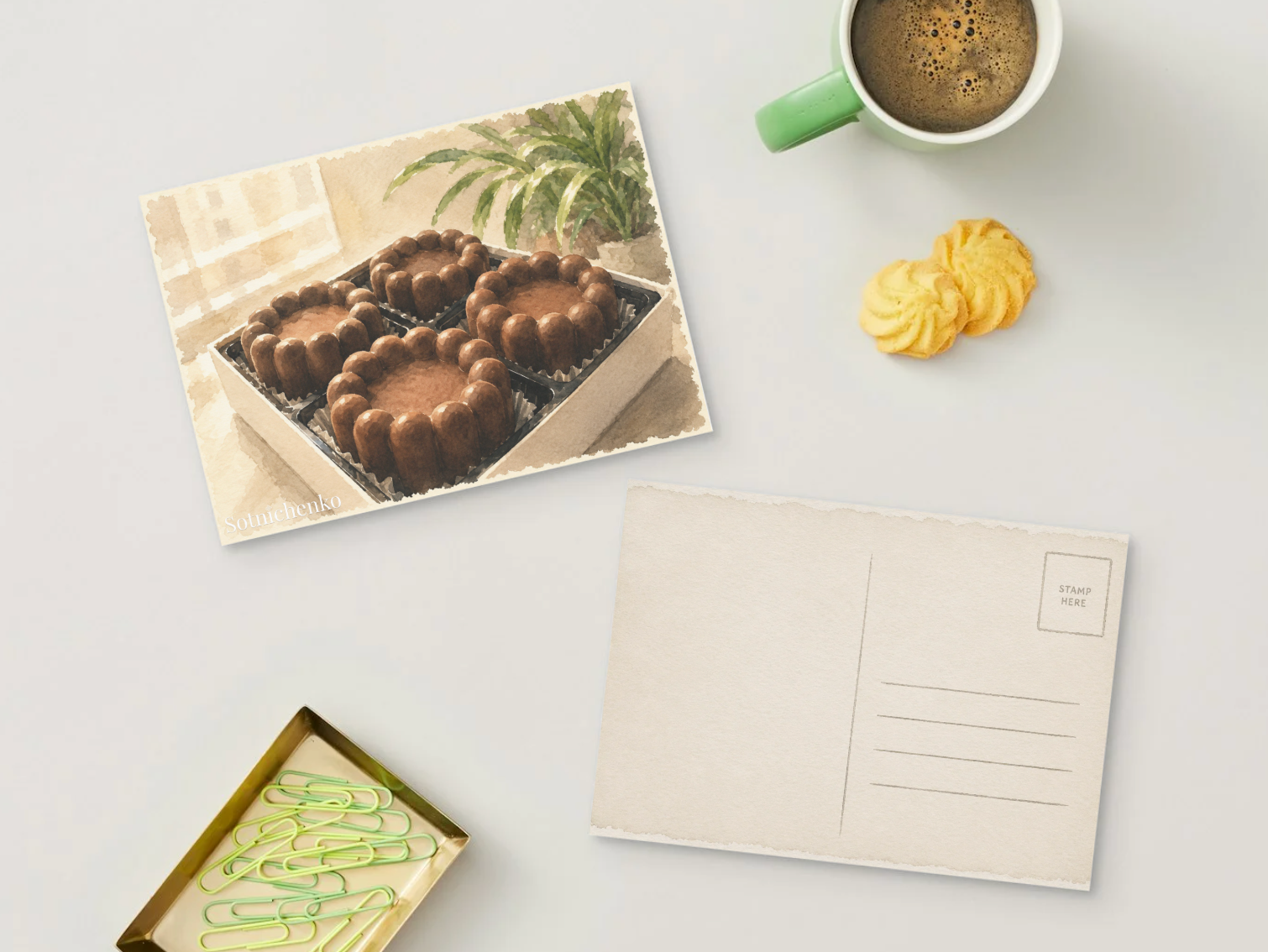 Sweet Box — Vintage Printable Postcard