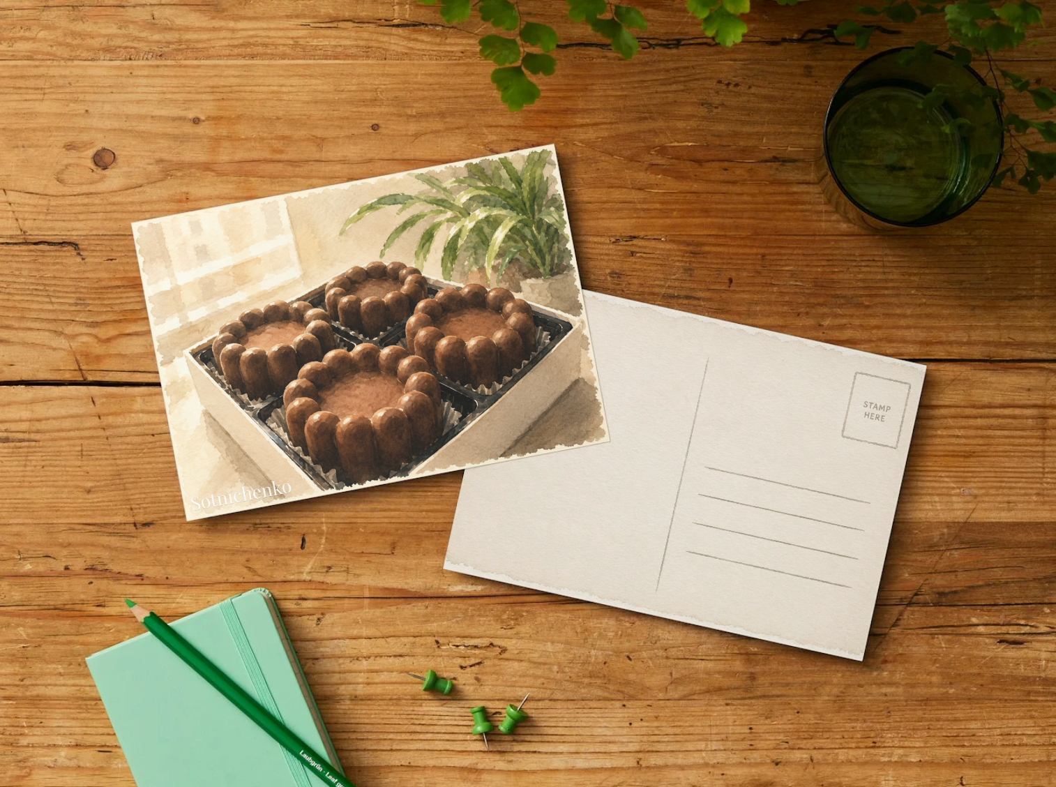 Sweet Box — Vintage Printable Postcard