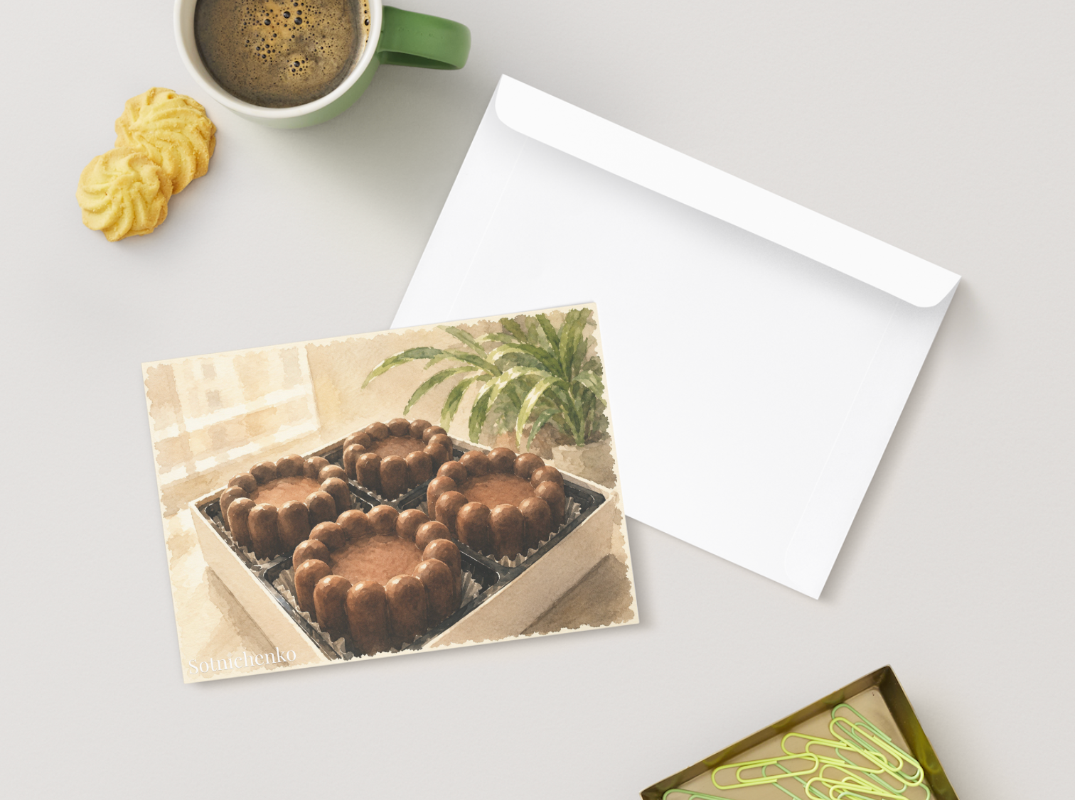 Sweet Box — Vintage Printable Postcard