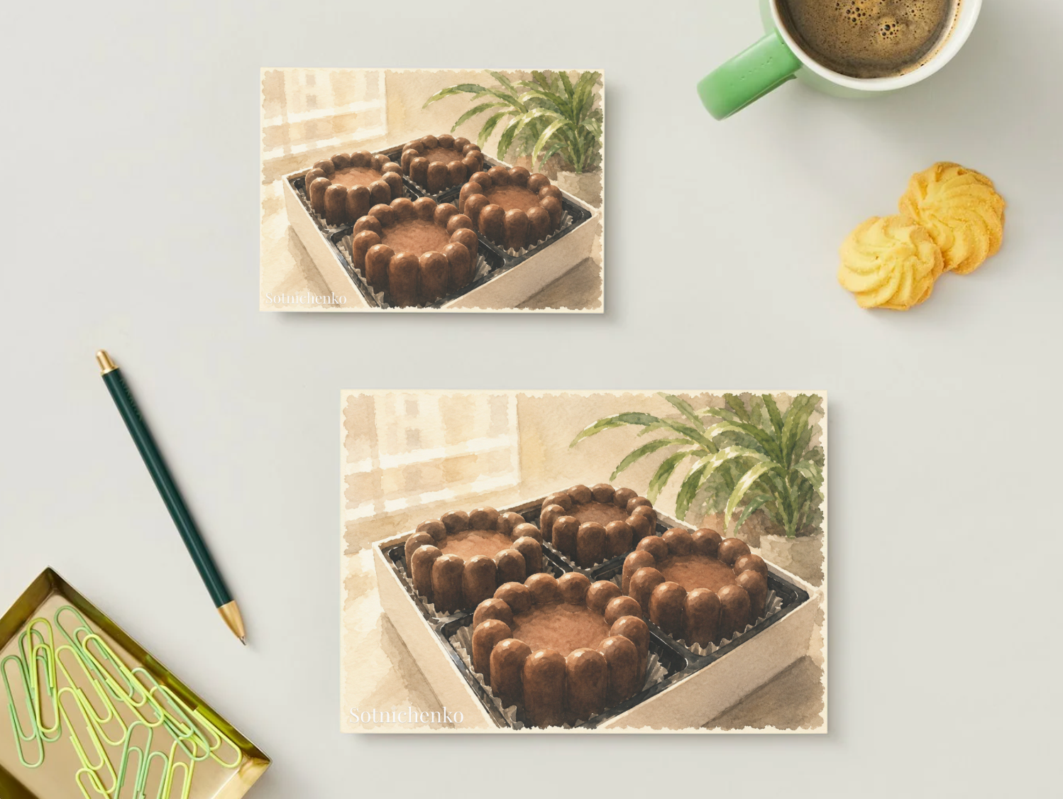Sweet Box — Vintage Printable Postcard