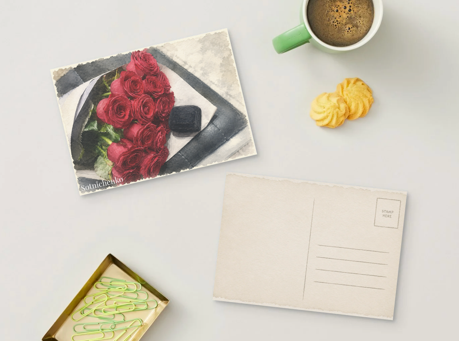 The Proposal — Vintage Printable Postcard