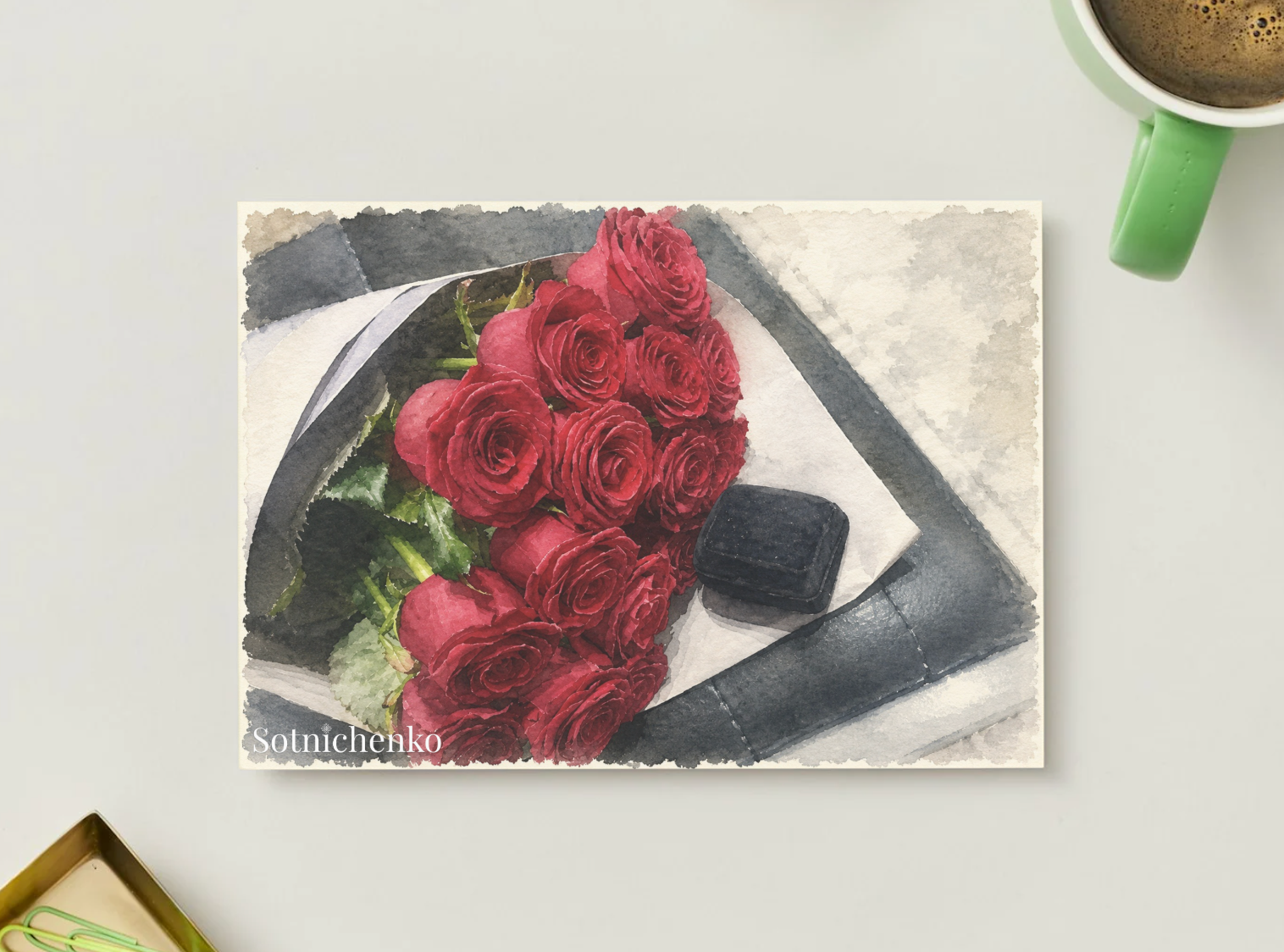 The Proposal — Vintage Printable Postcard