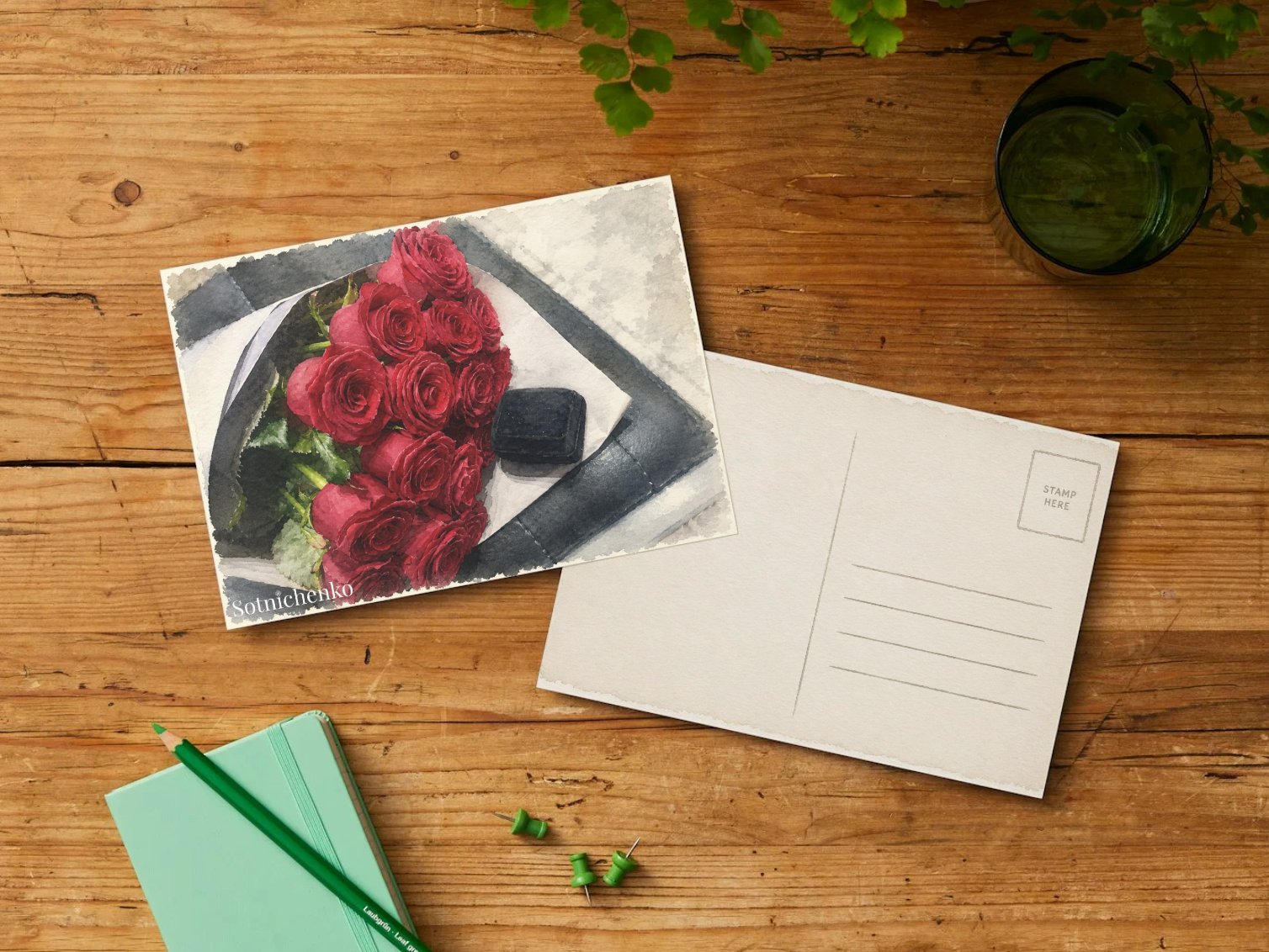 The Proposal — Vintage Printable Postcard