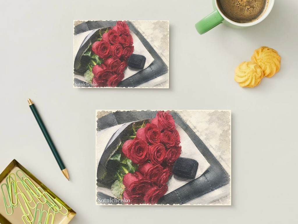 The Proposal — Vintage Printable Postcard
