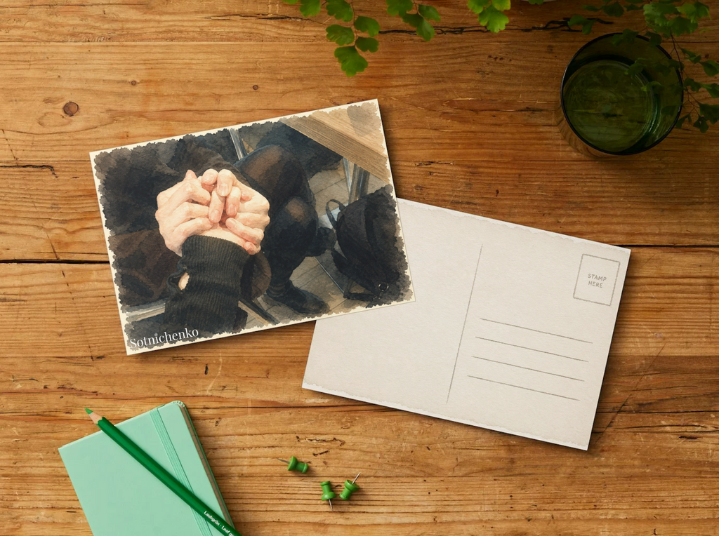 Held Together — Vintage Printable Postcard