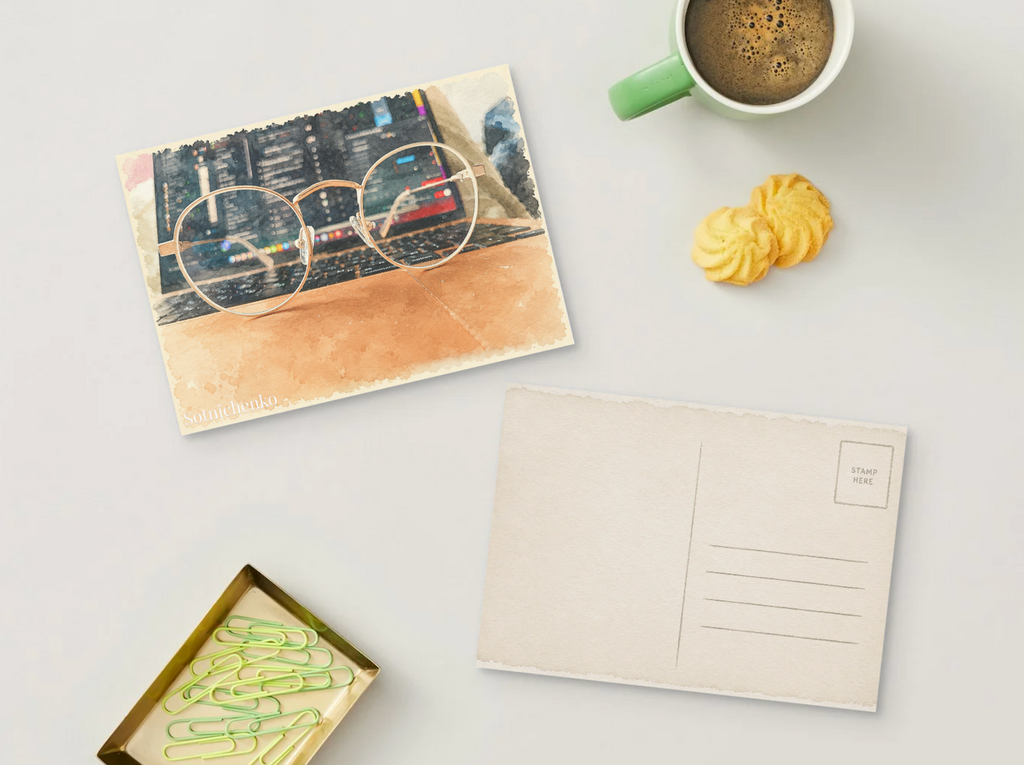 Late Debugging — Vintage Printable Postcard
