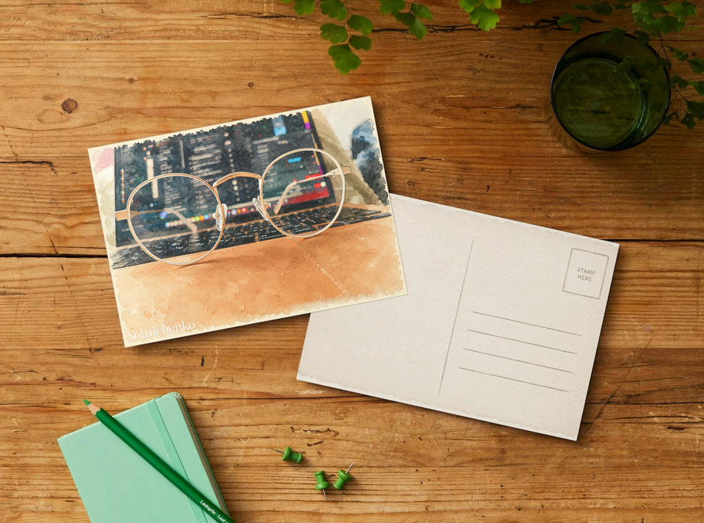 Late Debugging — Vintage Printable Postcard