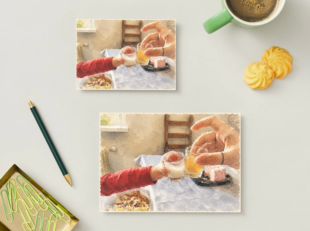 Little Cheers — Vintage Printable Postcard